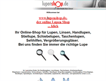 Tablet Screenshot of handlupe.lupenshop.de