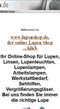 Mobile Screenshot of lupenleuchte.lupenshop.de