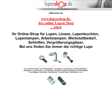 Tablet Screenshot of lupenleuchte.lupenshop.de