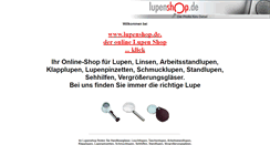 Desktop Screenshot of lupe.lupenshop.de