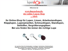 Tablet Screenshot of lupe.lupenshop.de