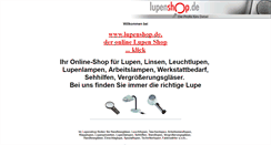 Desktop Screenshot of leuchtlupe.lupenshop.de
