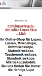 Mobile Screenshot of mikroskop.lupenshop.de